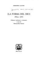 Cover of: La forma del Dio by Demetrius Laconicus, Demetrius Lacon, Demetrius Lacon