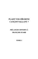 Plaist vos oïr bone cançon vallant ? by Dominique Boutet, Aimé Petit, Marie-Madeleine Castellani, Françoise Ferrand