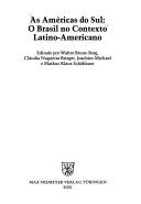 Cover of: As Americas do Sul: o Brasil no contexto Latino-Americano