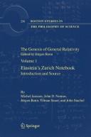 Cover of: The genesis of general relativity