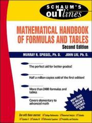 Cover of: Mathematical handbook of formulas and tables. by John Liu
