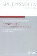 Cover of: Homers Ilias: Vorlesung WS 1887/1888 Gottingen