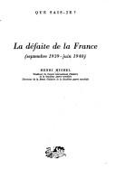 Cover of: défaite de la France: (Septembre 1939-Juin 1940).