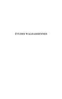 Cover of: Etudes walrassiennes