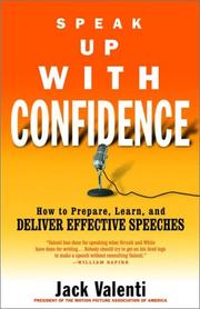 Cover of: Speak up with confidence by Jack Valenti