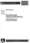 Cover of: Faschismus als Theorie und Erfahrung: "Die Ermittlung" und ihr Autor Peter Weiss