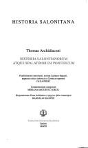 Historia Salonitana by Thomas Spalatensis, Archdeacon