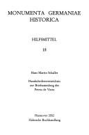 Handschriftenverzeichnis zur Briefsammlung des Petrus de Vinea by Hans Martin Schaller