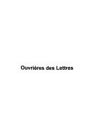 Cover of: Ouvrières des lettres by Ellen Constans