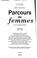 Cover of: Parcours de femmes