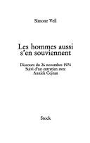 Cover of Les hommes aussi s'en souviennent