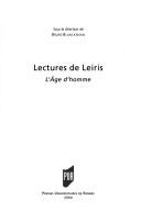Cover of: Lectures de Leiris: L'âge d'homme