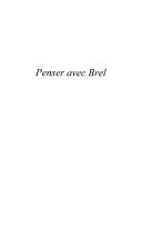 Penser avec Brel by Laurent Bibard