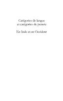 Cover of: Catégories de langue et catégories de pensée, en Inde et en occident by Johannes Bronkhorst ... [et al.] ; textes réunis par François Chenet ; préface de Michel Hulin.