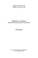 Cover of: Médiation et coercition: pour une lecture des Lois de Platon