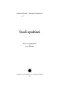 Cover of: Studi apuleiani by Oronzo Pecere