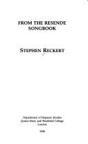 Cover of: From the Resende songbook | Stephen Reckert