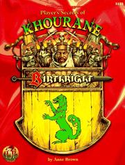 Cover of: Player's Secrets of Khourane: Birthright: Domain Sourcebook (Advanced Dungeons & Dragons)