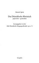 Das Düsseldorfer Rheinisch by Heinrich Spohr