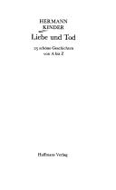 Cover of: Liebe und Tod: 25 schöne Geschichten von A bis Z