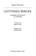 Cover of: Gottfried Berger: Buchh andler und  Osterreicher aus Leidenschaft