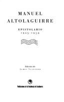 Cover of: Epistolario by Manuel Altolaguirre