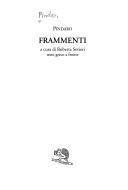 Cover of: Frammenti