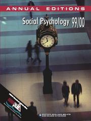 Cover of: Social Psychology 1999-2000 (Annual Editions) by Davis, Mark