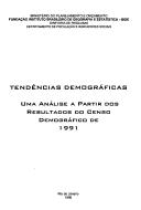 Cover of: Tendências demográficas: uma análise a partir do resultados do censo demográfico de 1991