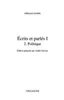 Cover of: Ecrits et parlés by Gérald Godin