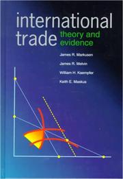 Cover of: International trade: theory and evidence