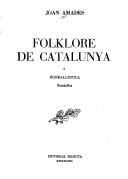 Folklore de Catalunya by Joan Amades