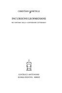 Cover of: Incursioni leopardiane: nei dintorni della conversione letteraria