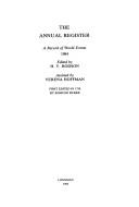Cover of: The annual register by edited by H.V. Hodson.