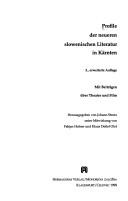 Cover of: Profile der neueren slowenischen Literatur in Kärnten: mit Beiträgen über Theater und Film