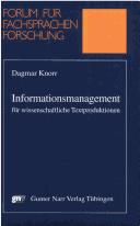 Cover of: Informationsmanagement für wissenschaftliche Textproduktionen