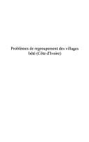 Cover of: Problèmes de regroupement des villages bété, Côte d'Ivoire by Boniface Gbaya Ziri
