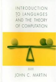Cover of: Introduction to languages and the theory of computation by Martin, John C.