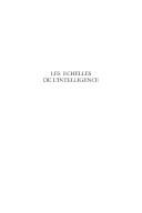 Cover of: Les échelles de l'intelligence