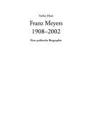 Cover of: Franz Meyers, 1908-2002: eine politische Biographie