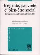 Inégalité, pauvreté et bien-être social by B. Essama-Nssah, Boniface Essama-Nssah