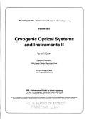 Cover of: Cryogenic optical systems and instruments II by Ramsey K. Melugin