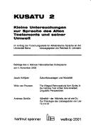 Cover of: KUSATU: kleine Untersuchungen zur Sprache des Alten Testaments und seiner Umwelt