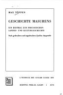 Cover of: Geschichte Masurens by Max Pollus Toeppen