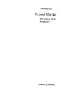 Cover of: Eduard M orike: die gest orte Idylle; Biographie