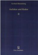Cover of: Aufsätze und Reden by Gerhard Wilhelm Hessenberg