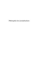 Cover of: Philosophies des mondialisations