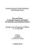 Cover of: Frau und Mann in Sprache, Literatur und Kultur des slavischen und baltischen Raumes. Beitr age zu einem Symposium in M unster 11./12. Mai 2000 by 