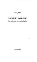 Cover of: Romani i svenskan: storstadsslang och standardspråk