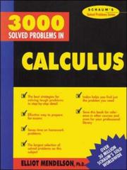 3,000 Solved Problems in Calculus by Elliott Mendelson